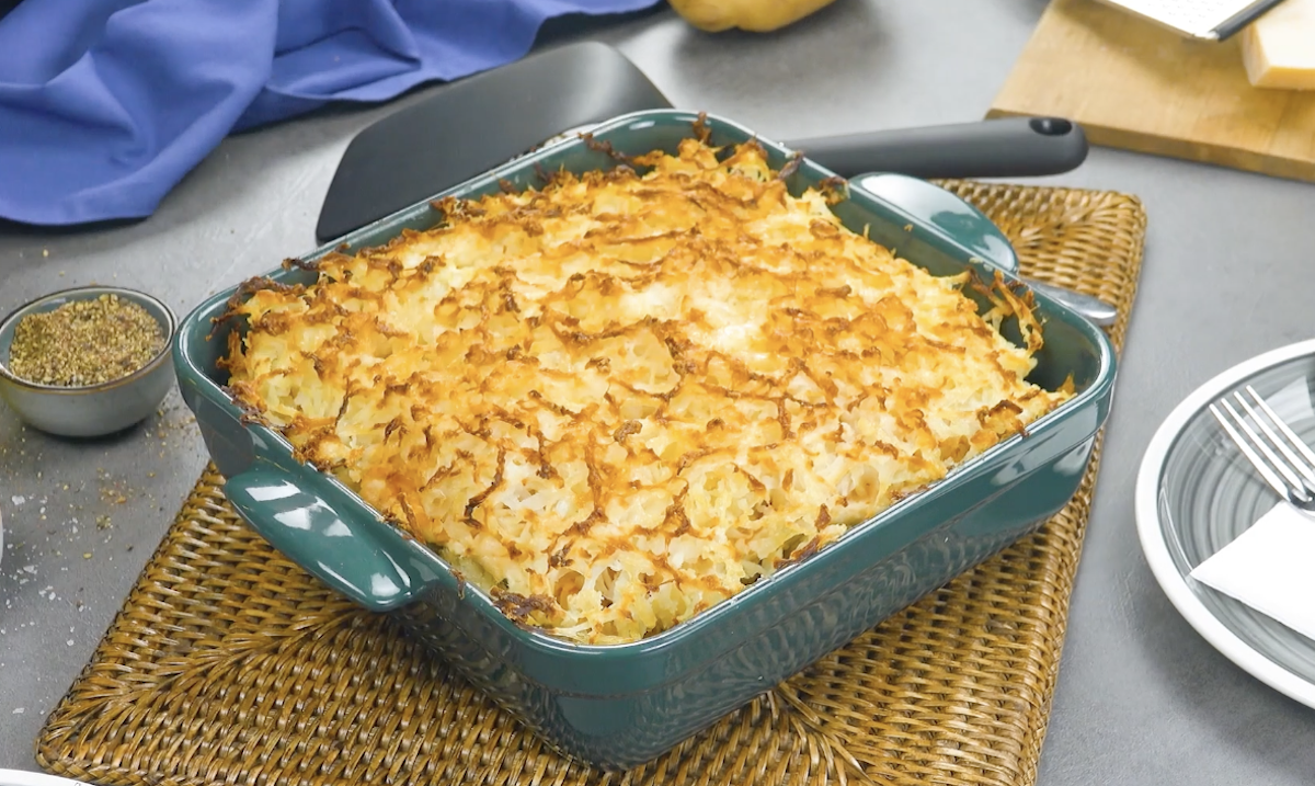 Layered Chicken Casserole With A Crispy Potato Topping