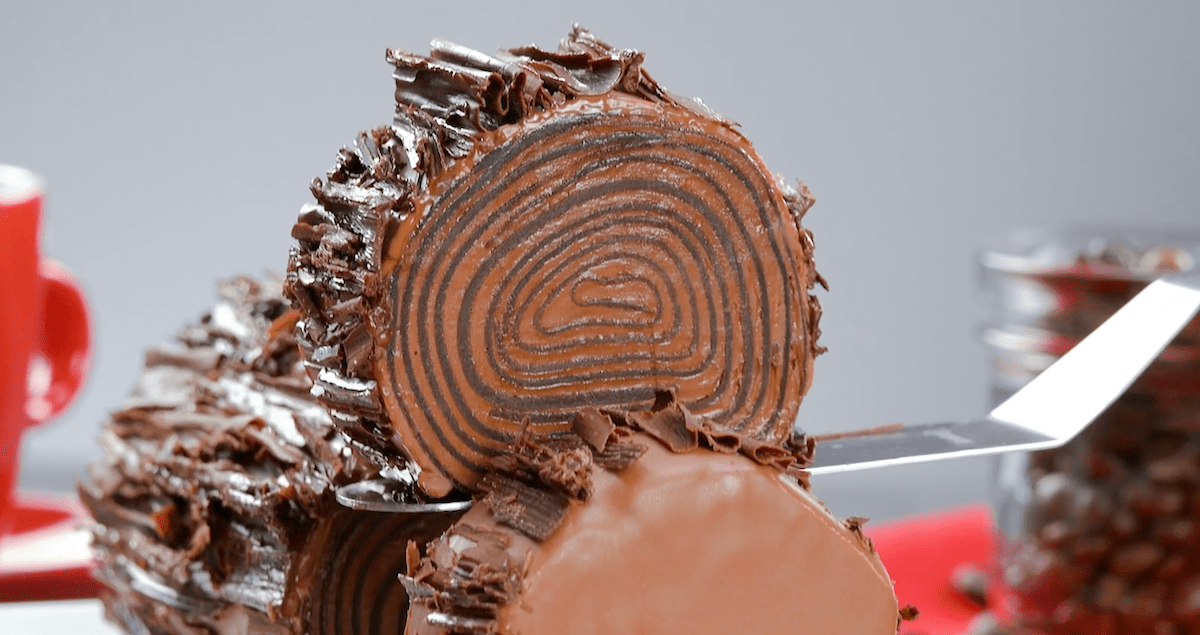 Chocolate Crepe Log