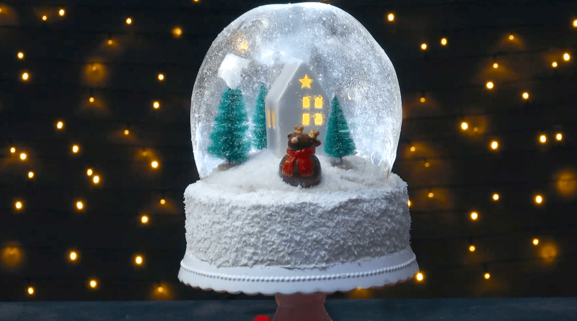 Winter Snow Globe Cake