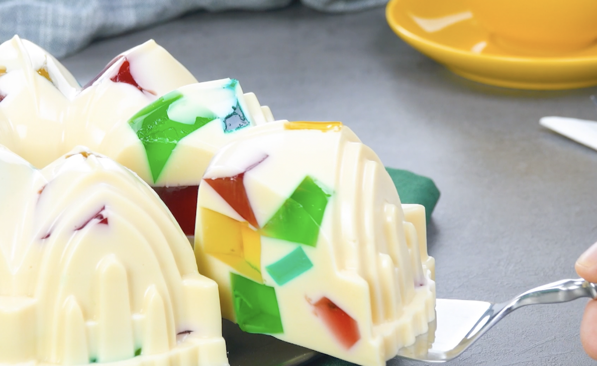 Stained Glass Jello Cake