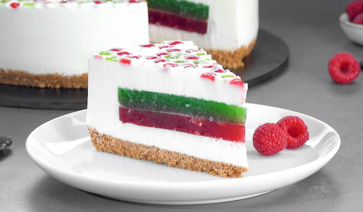 Jello Bubble Wrap Cheesecake