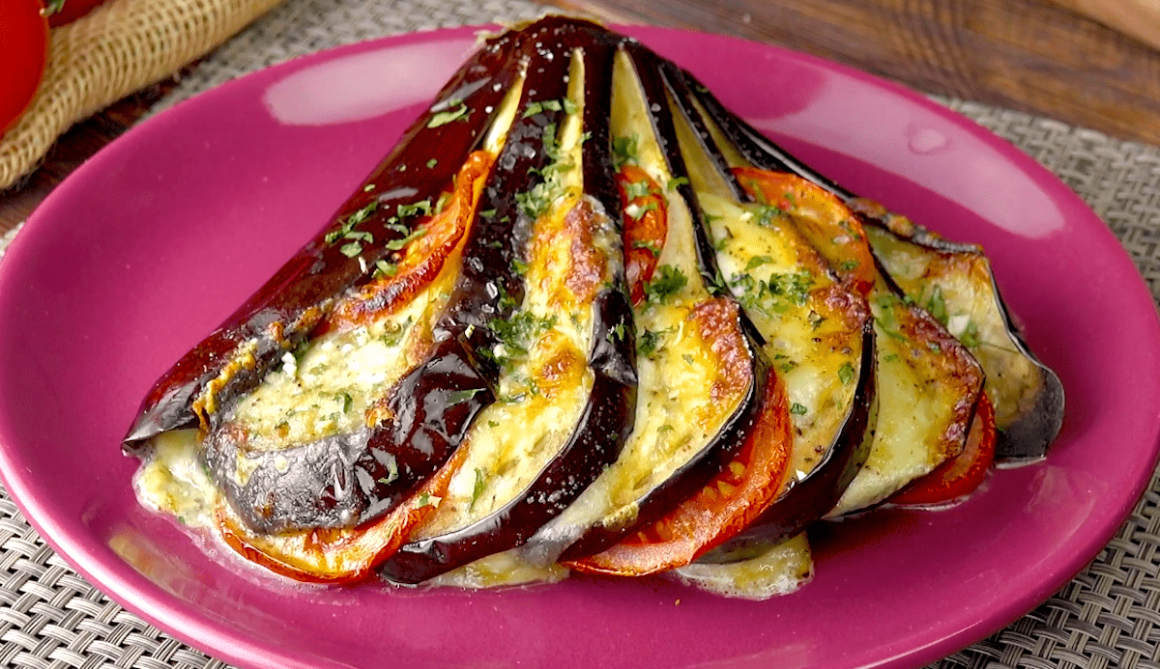 Caprese-Stuffed Eggplant