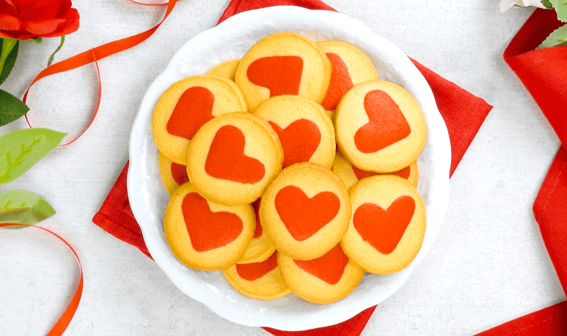 Shortbread Heart Cookies 3 Ways