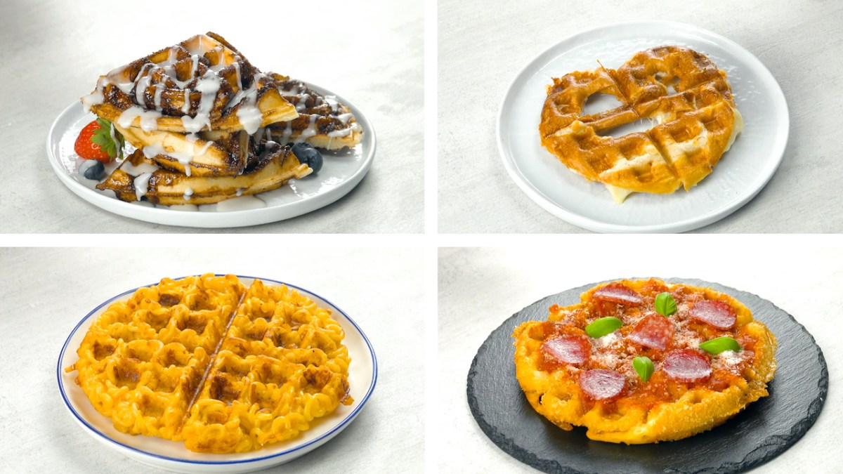 4 Simply Genius Waffle Iron Recipes: Mozzarella Stick Pizza Waffles