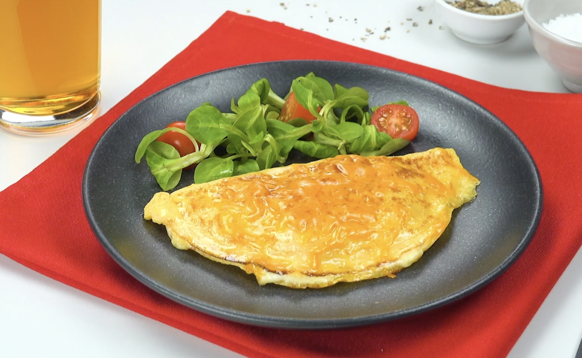 Ham & Cheese Crepe Omelet