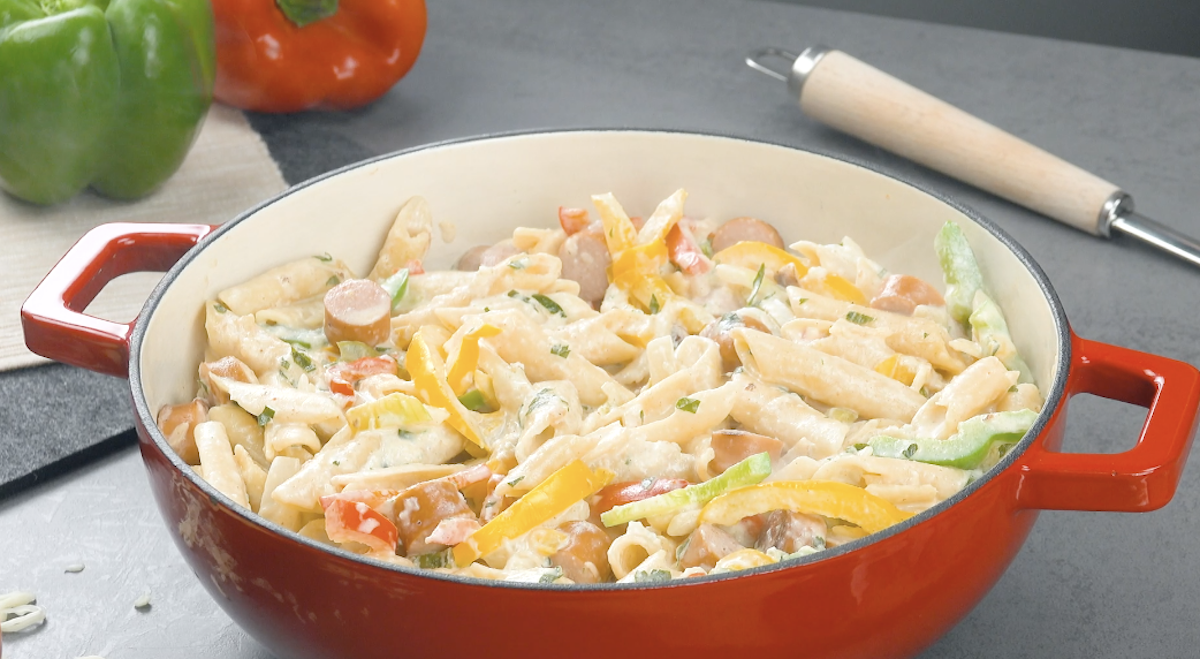 Sausage And Pepper Penne Pot