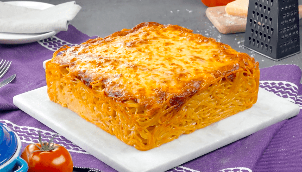 Chicken Parmesan Spaghetti Bake