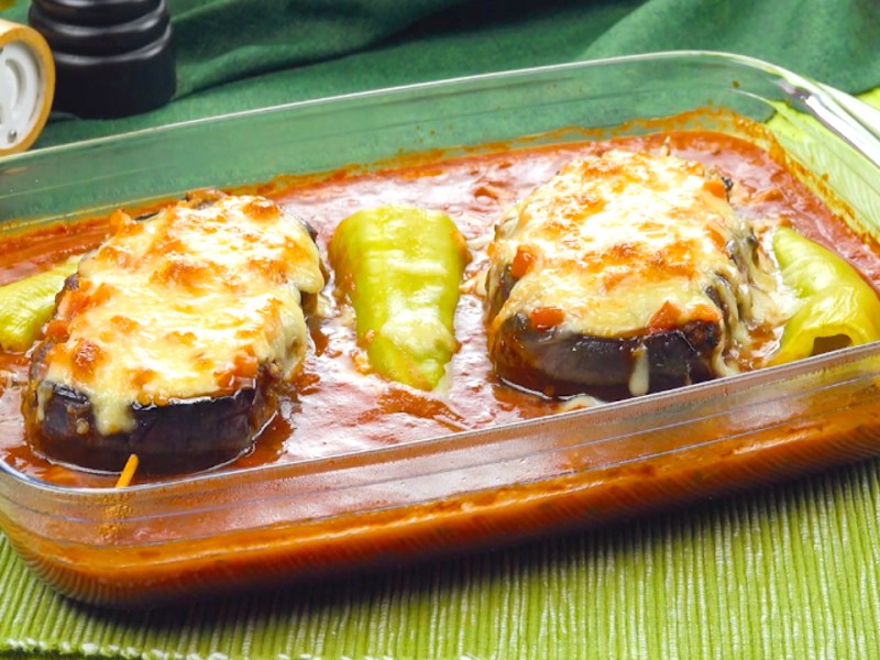 Cheesy Fried Zucchini Pockets And Skewered Eggplant Stuffed With Ground Beef