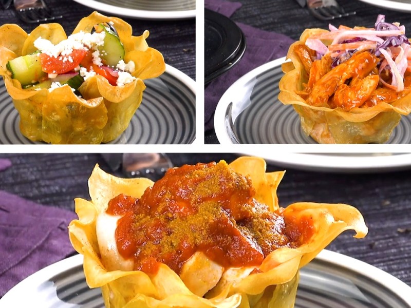 Baked Potato Cups With 3 Different Fillings