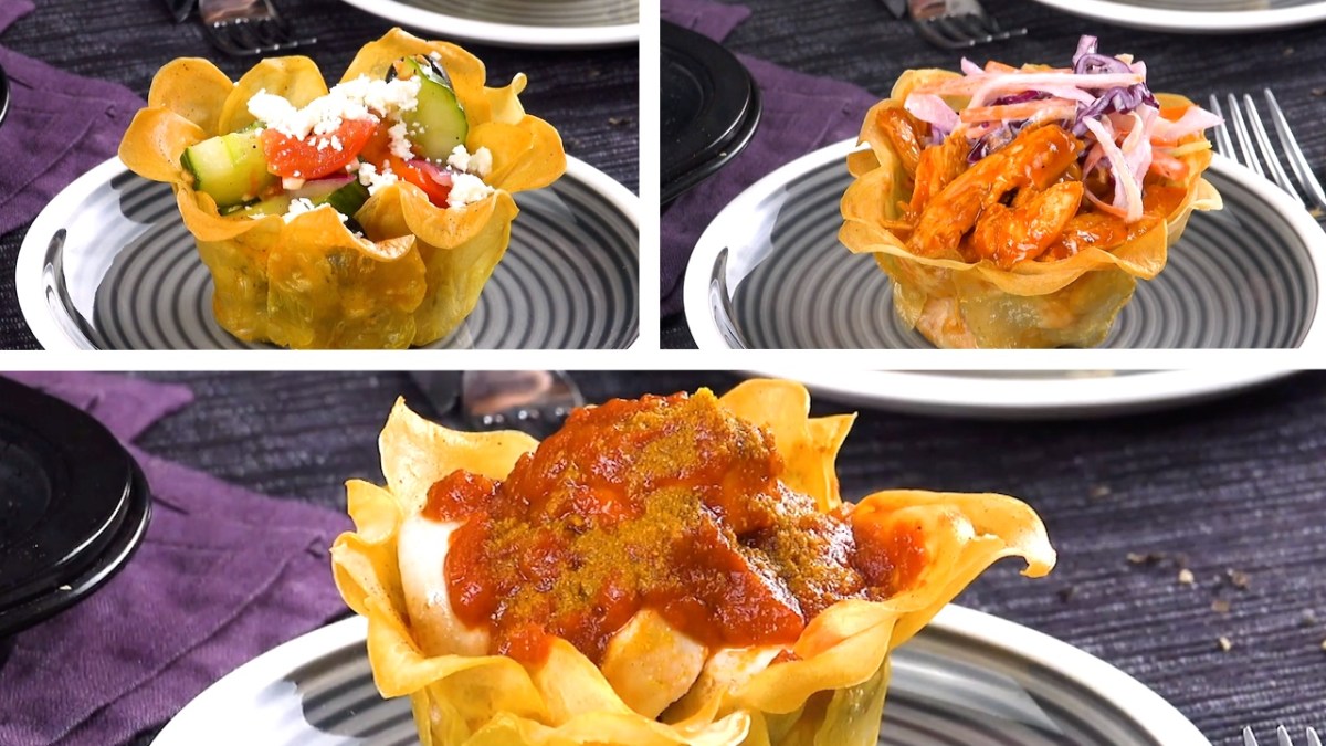 Baked Potato Cups With 3 Different Fillings