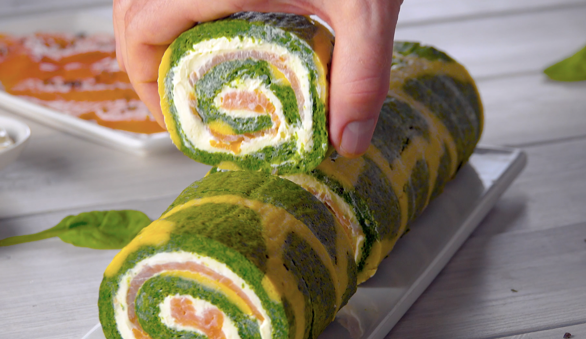 Salmon Spinach Roll