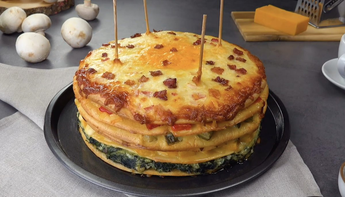 Layered Omelet Cake