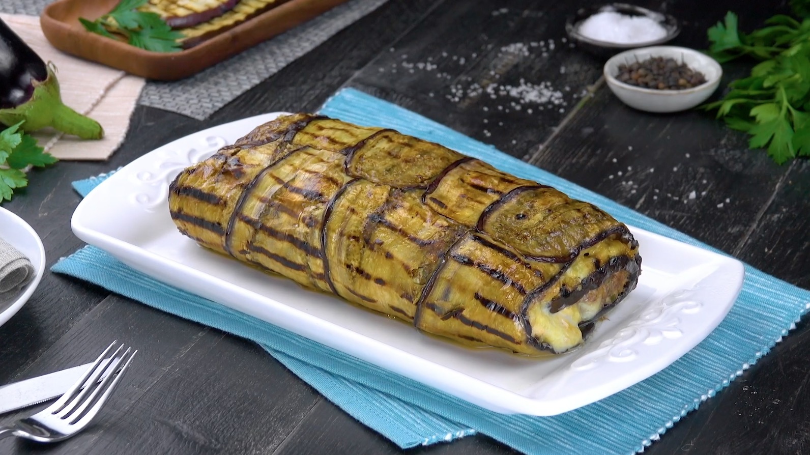 Ham & Cheese Eggplant Roll