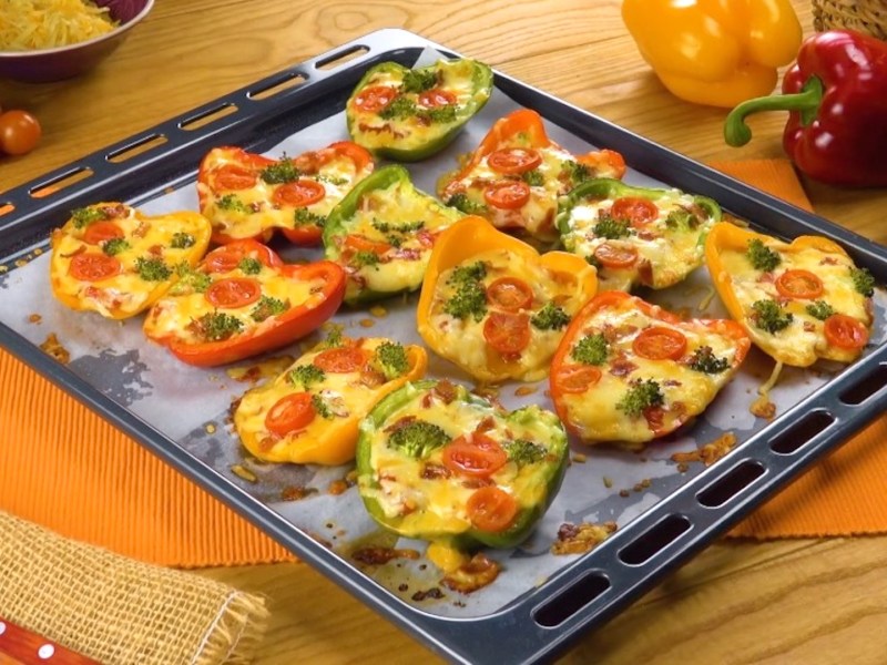 Stuffed Peppers 3 Ways: Pizza Peppers