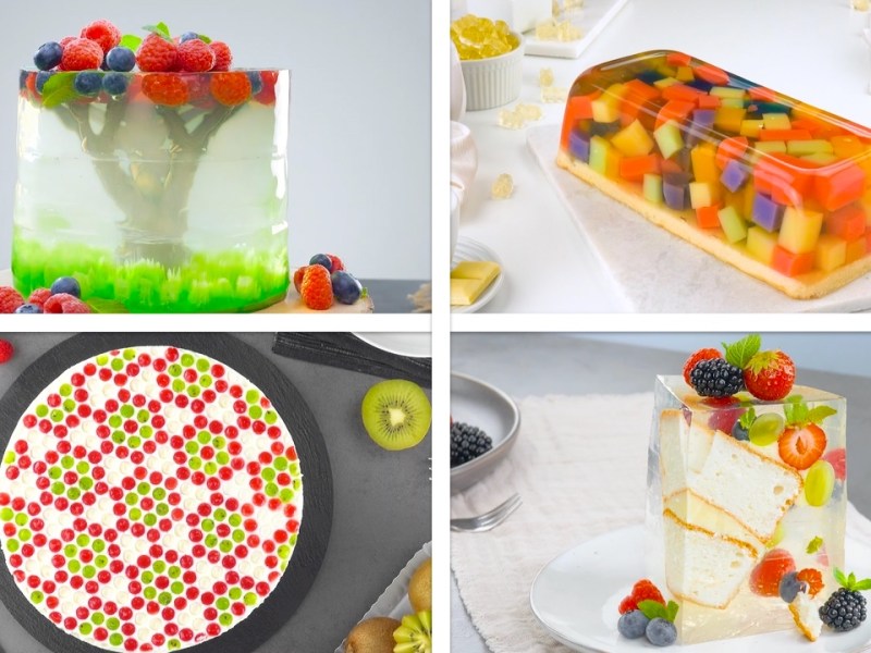 5 Colorful Jello Cakes