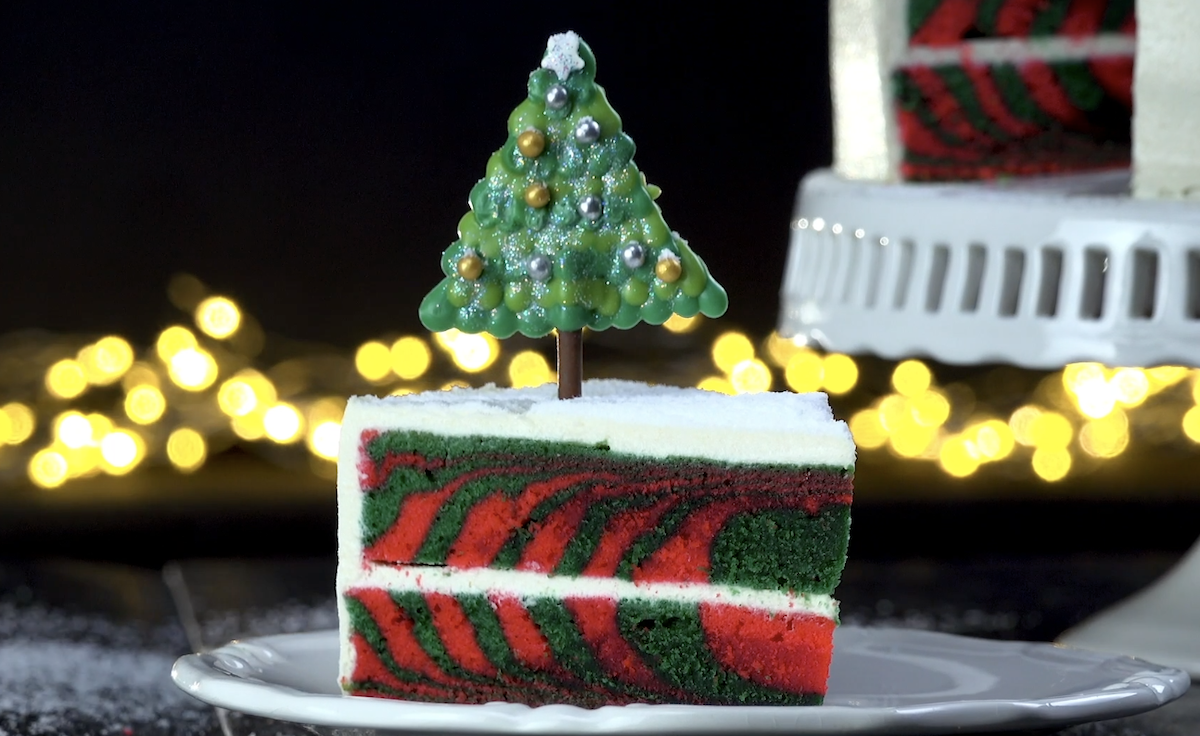 Zebra Christmas Cake