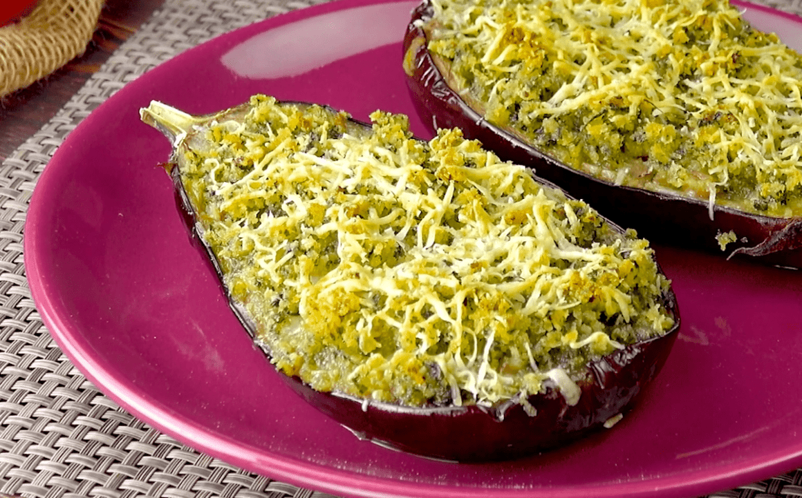 Ham & Cheese-Stuffed Eggplant