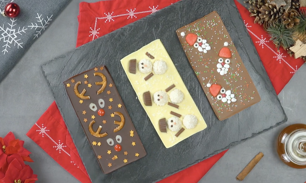 Homemade Christmas Chocolate Bars