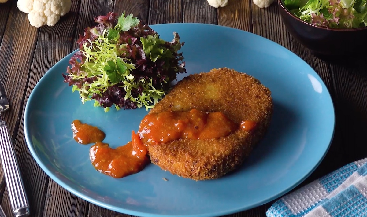 Cauliflower Schnitzel & Cauliflower Soup