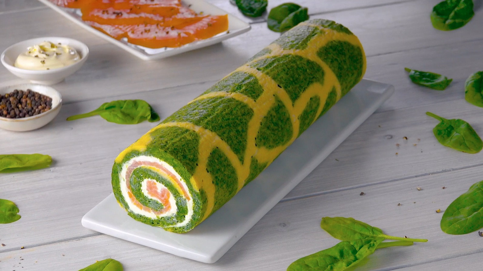 Salmon Spinach Roll