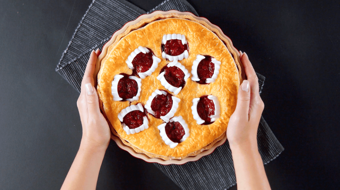 Halloween Vampire Fang Pie