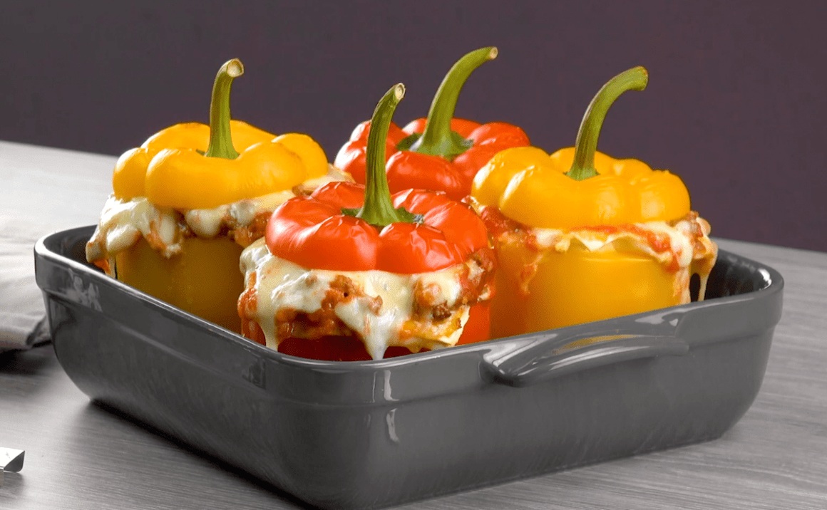 Lasagna-Stuffed Bell Peppers