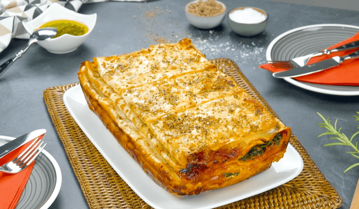 Layered Lasagna Tower