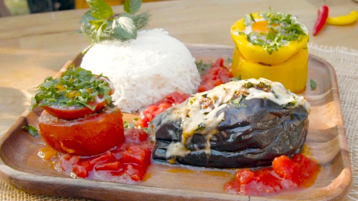 3 Sisters Dolma Recipe: Stuffed Eggplants