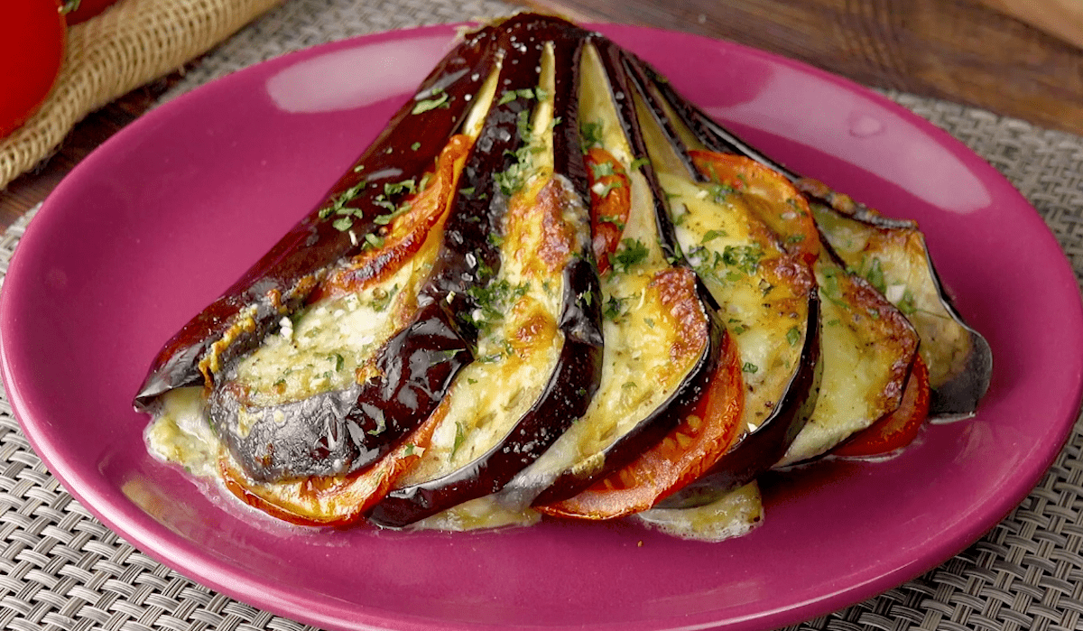 Caprese-Stuffed Eggplant & Ham & Cheese-Stuffed Eggplant