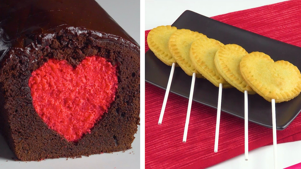 Love Heart Cake & Heart Lollipops