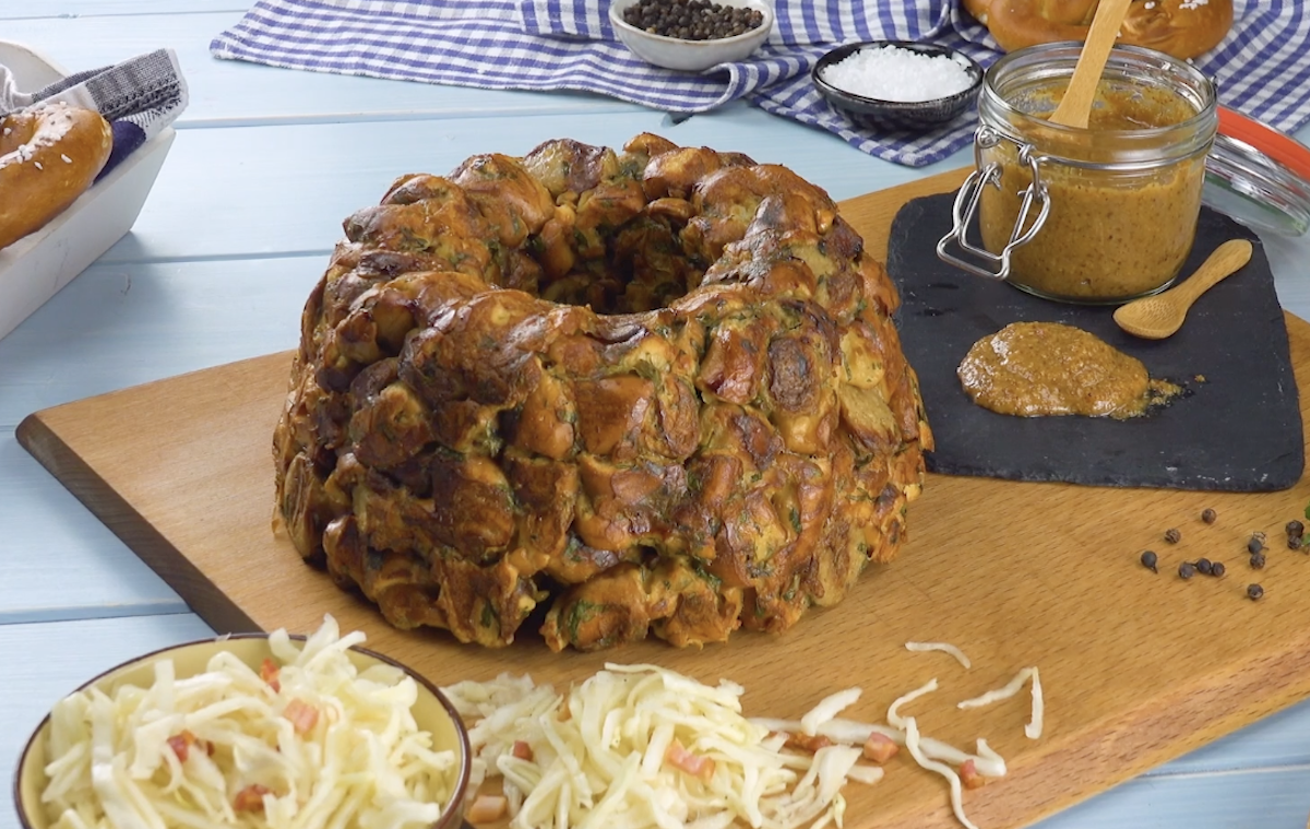 Pretzel & Bratwurst Monkey Bread