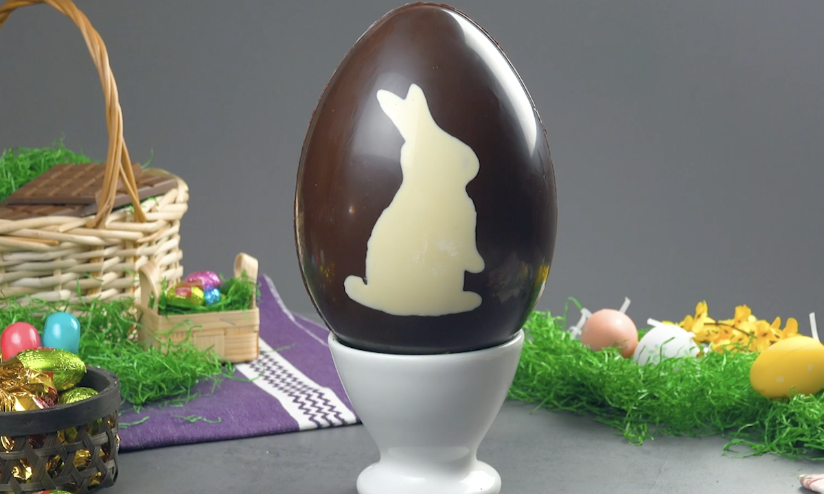 Giant Chocolate Easter Egg With A Mango Cream Filling