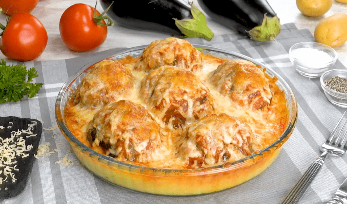 Eggplant Meatball Casserole