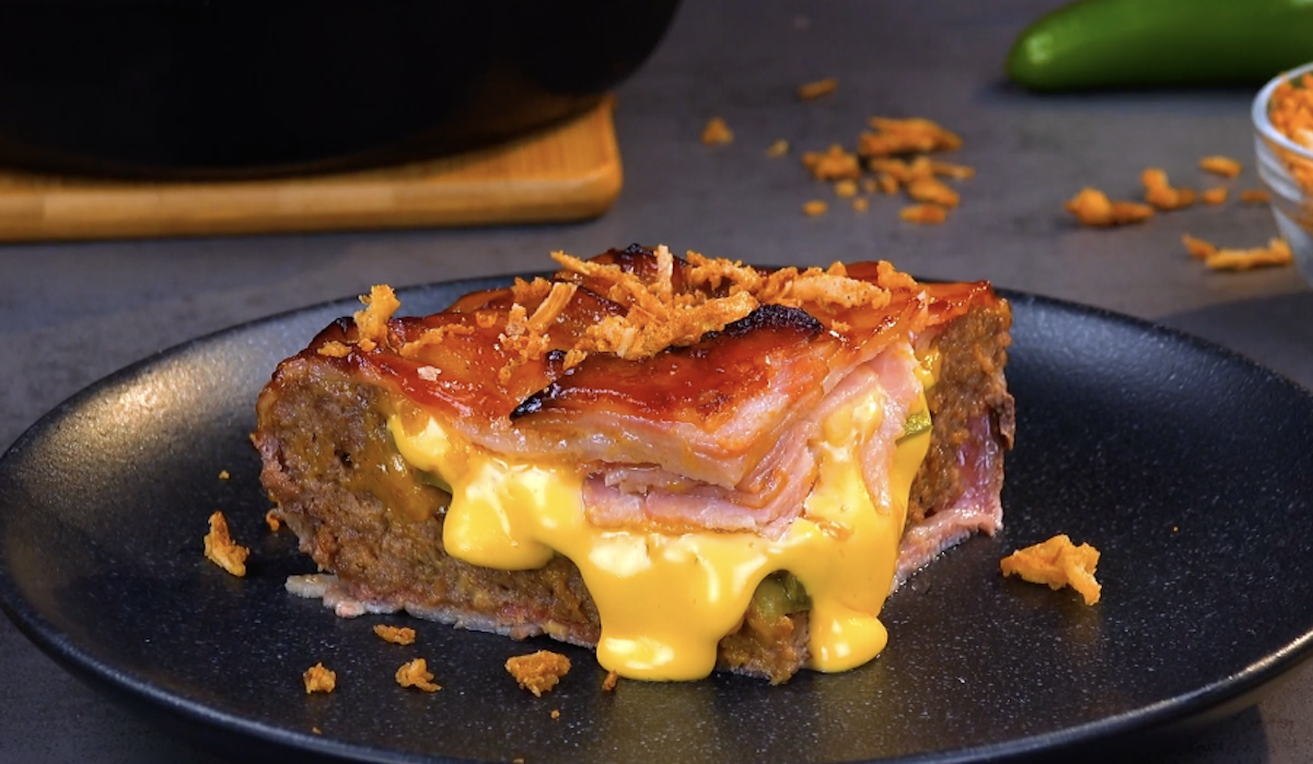 Cheesy Grilled Bacon Pie