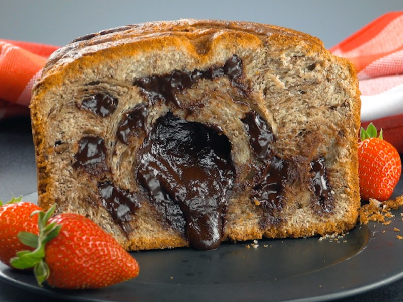 Chocolate Babka Cake With Chopped Hazelnuts