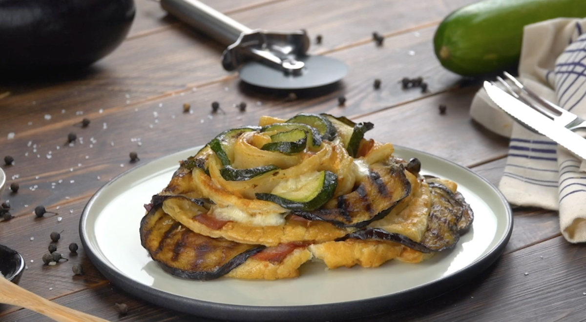 Eggplant Zucchini Rose Tart