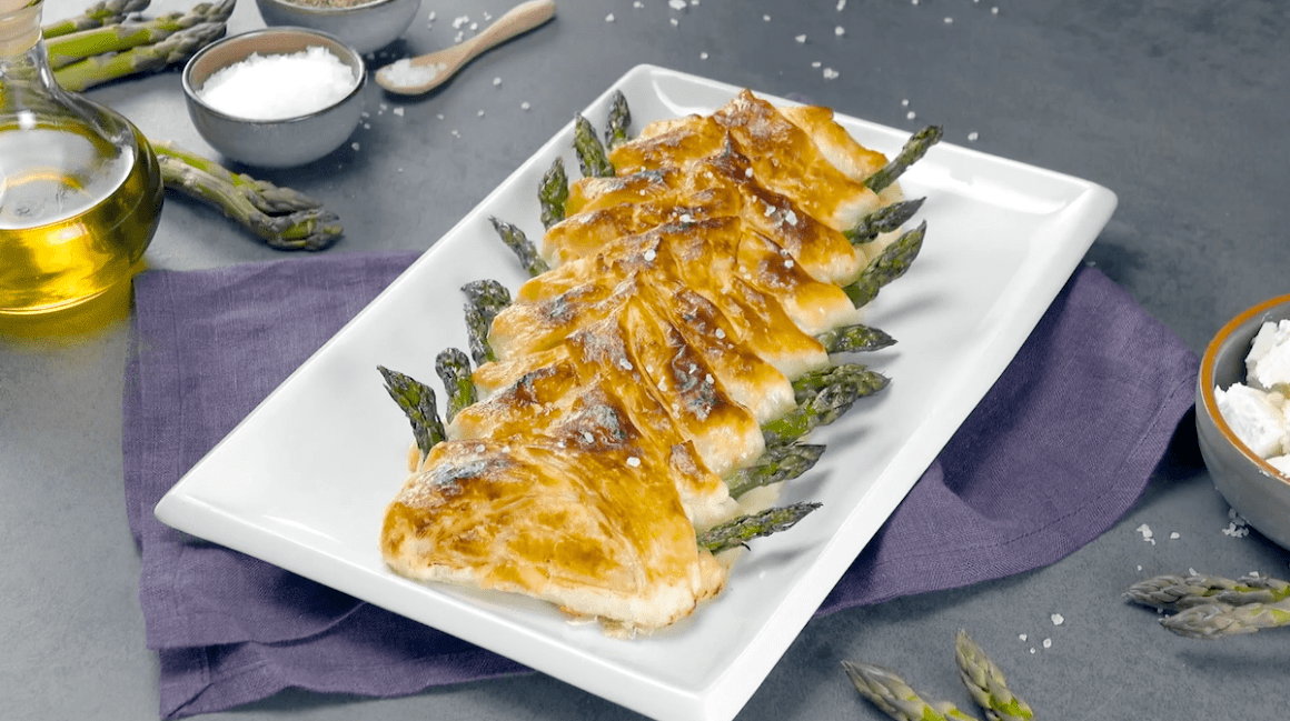 Ham & Cheese Asparagus Braid